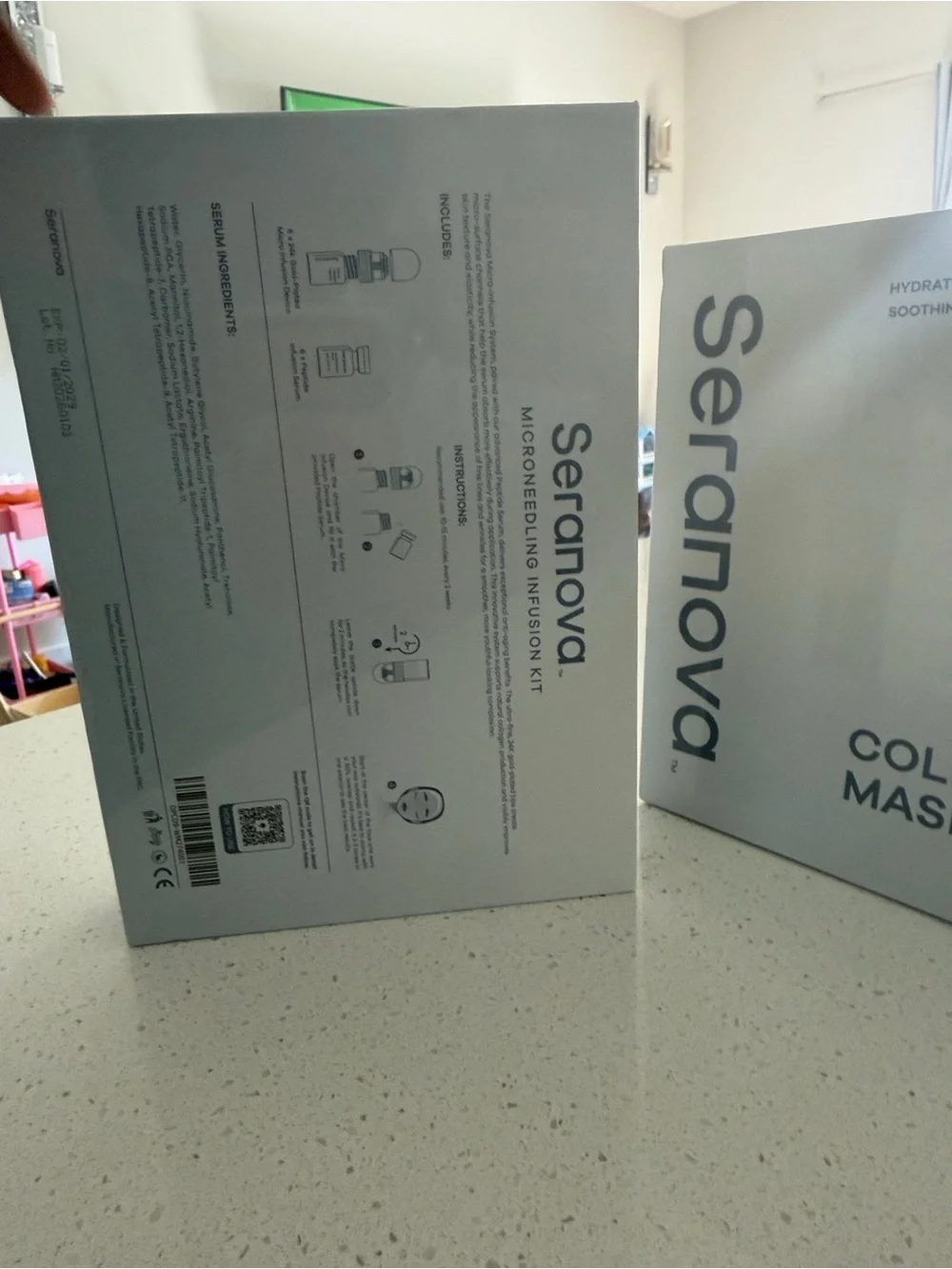 Microneedling Infusion Kit & Collagen Mask — White